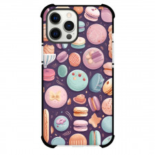 Food Muffin Phone Case For iPhone Samsung Galaxy Pixel OnePlus Vivo Xiaomi Asus Sony Motorola Nokia - Muffin Doodle Pattern On Purple Background