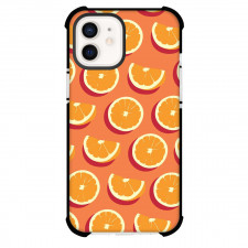 Food Pattern Phone Case For iPhone Samsung Galaxy Pixel OnePlus Vivo Xiaomi Asus Sony Motorola Nokia - Orange Sliced Pattern Art on Yellow Background