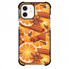 Food Pattern Phone Case For iPhone Samsung Galaxy Pixel OnePlus Vivo Xiaomi Asus Sony Motorola Nokia - Orange With Cinnamon Illustration Art Poster