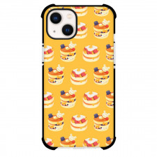 Food Pattern Phone Case For iPhone Samsung Galaxy Pixel OnePlus Vivo Xiaomi Asus Sony Motorola Nokia - PanCakes Pattern Art On Yellow Background
