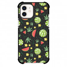 Food Pattern Phone Case For iPhone Samsung Galaxy Pixel OnePlus Vivo Xiaomi Asus Sony Motorola Nokia - Watermelon Pattern Art On Black Background