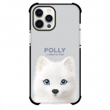 The Arctic Fox Phone Case For iPhone Samsung Galaxy Pixel OnePlus Vivo Xiaomi Asus Sony Motorola Nokia - Polly The Arctic Fox Portrait On Gray Background