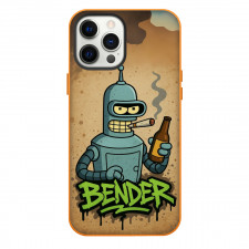 Futurama Bender Phone Case For iPhone Samsung Galaxy Pixel OnePlus Vivo Xiaomi Asus Sony Motorola Nokia - Bender Smoking And Beer Graffiti Poster