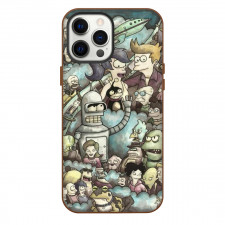 Futurama Phone Case For iPhone Samsung Galaxy Pixel OnePlus Vivo Xiaomi Asus Sony Motorola Nokia - Characters Collage Retro Poster