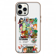 Futurama Phone Case For iPhone Samsung Galaxy Pixel OnePlus Vivo Xiaomi Asus Sony Motorola Nokia - Characters Series Poster In Gray Background