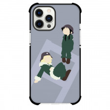 Girls Last Tour Chito & Yuuri Phone Case For iPhone Samsung Galaxy Pixel OnePlus Vivo Xiaomi Asus Sony Motorola Nokia - Chito & Yuuri Minimalist Art with Grey Background