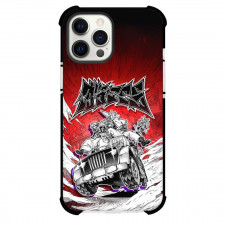 Gachiakuta Phone Case For iPhone Samsung Galaxy Pixel OnePlus Vivo Xiaomi Asus Sony Motorola Nokia - Gachiakuta Team Akuta Grayscale Manga Art On Red Background