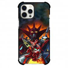 Getter Robo Case For iPhone Samsung Galaxy Pixel OnePlus Vivo Xiaomi Asus Sony Motorola Nokia - Characters Fight Pose Black Background