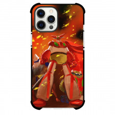 Getter Robo Case For iPhone Samsung Galaxy Pixel OnePlus Vivo Xiaomi Asus Sony Motorola Nokia - Characters Fight Pose Fire Background
