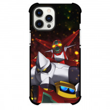 Getter Robo Case For iPhone Samsung Galaxy Pixel OnePlus Vivo Xiaomi Asus Sony Motorola Nokia - Characters Portrait Fire Background