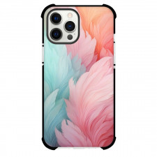 Girlish Phone Case For iPhone Samsung Galaxy Pixel OnePlus Vivo Xiaomi Asus Sony Motorola Nokia - Pink and Aqua Full Feathers