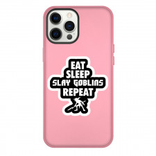 Goblin Slayer Phone Case For iPhone Samsung Galaxy Pixel OnePlus Vivo Xiaomi Asus Sony Motorola Nokia - Goblin Slayer Eat Sleep Repeat Sticker