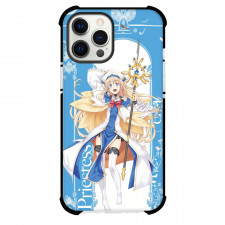 Goblin Slayer Priestess Phone Case For iPhone Samsung Galaxy Pixel OnePlus Vivo Xiaomi Asus Sony Motorola Nokia - Priestess Carry Sword with Blue Pattern Background