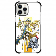 Goblin Slayer Priestess Phone Case For iPhone Samsung Galaxy Pixel OnePlus Vivo Xiaomi Asus Sony Motorola Nokia - Priestess Hold Gold Sword with Goblin Slayer Chibi Art