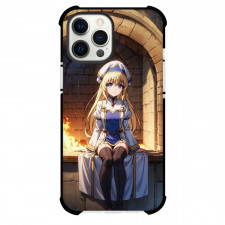 Goblin Slayer Priestess Phone Case For iPhone Samsung Galaxy Pixel OnePlus Vivo Xiaomi Asus Sony Motorola Nokia - Priestess Variety of Miracles Queen with Fire Background