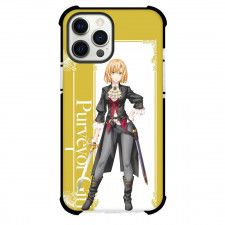 Goblin Slayer Purveyor Girl Phone Case For iPhone Samsung Galaxy Pixel OnePlus Vivo Xiaomi Asus Sony Motorola Nokia - Purveyor Girl Wear Long Coat Hold Sword with Yellow and White Background