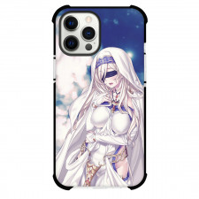 Goblin Slayer Sword Maiden Phone Case For iPhone Samsung Galaxy Pixel OnePlus Vivo Xiaomi Asus Sony Motorola Nokia - Sword Maiden Look Blind in Purple Strape on Eye and Cloud Background