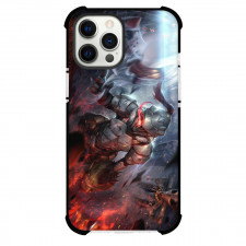 Goblin Slayer Phone Case For iPhone Samsung Galaxy Pixel OnePlus Vivo Xiaomi Asus Sony Motorola Nokia - Goblin Slayer War Scene with Fire and Skeleton Background