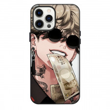 Gokurakugai Tatsuomi Ban Phone Case For iPhone Samsung Galaxy Pixel OnePlus Vivo Xiaomi Asus Sony Motorola Nokia - Tatsuomi Ban Biting Money Smiling Portrait
