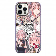 Gokurakugai Nei Takarai Phone Case For iPhone Samsung Galaxy Pixel OnePlus Vivo Xiaomi Asus Sony Motorola Nokia - Nei Takarai Eating Cake Portrait Collage