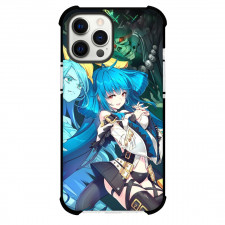 Guilty Gear Dizzy Case For iPhone Samsung Galaxy Pixel OnePlus Vivo Xiaomi Asus Sony Motorola Nokia - Dizzy Scared Green Skeleton Background