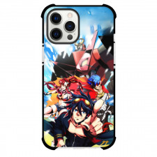 Gurren Lagann Case For iPhone Samsung Galaxy Pixel OnePlus Vivo Xiaomi Asus Sony Motorola Nokia - Characters Pointing Finger Robot Background