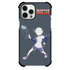 Hunter X Hunter Killua Zoldyck Phone Case For iPhone Samsung Galaxy Pixel OnePlus Vivo Xiaomi Asus Sony Motorola Nokia - Killua Zoldyck Attack Mode Minimalist On Grey Background