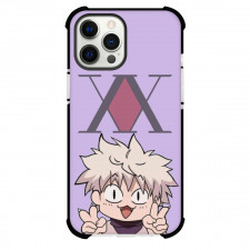 Hunter X Hunter Killua Zoldyck Phone Case For iPhone Samsung Galaxy Pixel OnePlus Vivo Xiaomi Asus Sony Motorola Nokia - Killua Zoldyck Smiling Chibi Art On Purple Background