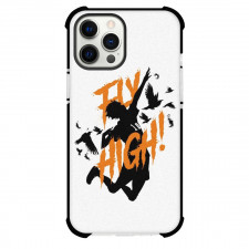 Haikyu Phone Case For iPhone Samsung Galaxy Pixel OnePlus Vivo Xiaomi Asus Sony Motorola Nokia - Haikyu Fly High with Grey Pattern Background