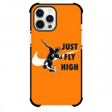 Haikyu Phone Case For iPhone Samsung Galaxy Pixel OnePlus Vivo Xiaomi Asus Sony Motorola Nokia - Just Fly High with Orange Background