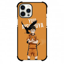 Haikyu Yu Nishinoya Phone Case For iPhone Samsung Galaxy Pixel OnePlus Vivo Xiaomi Asus Sony Motorola Nokia - Yu Nishinoya Crow on Shoulder Yellow Background