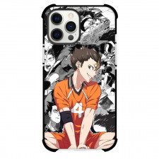 Haikyu Yu Nishinoya Phone Case For iPhone Samsung Galaxy Pixel OnePlus Vivo Xiaomi Asus Sony Motorola Nokia - Yu Nishinoya Cute Smile with Black and White Background