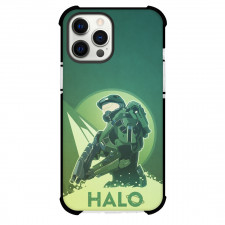 Halo Master Chief Phone Case For iPhone Samsung Galaxy Pixel OnePlus Vivo Xiaomi Asus Sony Motorola Nokia - Master Chief Minimalist On Green Background