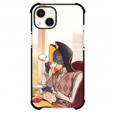 Hazbin Hotel Sir Pentious Phone Case For iPhone Samsung Galaxy Pixel OnePlus Vivo Xiaomi Asus Sony Motorola Nokia - Sir Pentious Drinking Tea Illustration Art
