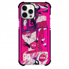 Hazbin Hotel Valentino Phone Case For iPhone Samsung Galaxy Pixel OnePlus Vivo Xiaomi Asus Sony Motorola Nokia - Valentino Russian Comic Art On Pink Background