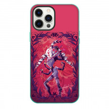 Hazbin Hotel Valentino Phone Case For iPhone Samsung Galaxy Pixel OnePlus Vivo Xiaomi Asus Sony Motorola Nokia - Valentino Standing On Purple Floral Red Background
