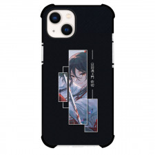 Hells Paradise Jigokuraku Yamada Asaemon Sagiri Phone Case For iPhone Samsung Galaxy Pixel OnePlus Vivo Xiaomi Asus Sony Motorola Nokia - Yamada Asaemon Sagiri Split Poster On Black Background