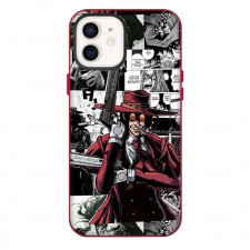 Hellsing Alucard Phone Case For iPhone Samsung Galaxy Pixel OnePlus Vivo Xiaomi Asus Sony Motorola Nokia - Alucard Illustration Art On Grayscale Comic Background