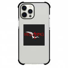 Hellsing Phone Case For iPhone Samsung Galaxy Pixel OnePlus Vivo Xiaomi Asus Sony Motorola Nokia - Hellsing Logo Illustration On Black Background Square Sticker