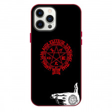 Hellsing Phone Case For iPhone Samsung Galaxy Pixel OnePlus Vivo Xiaomi Asus Sony Motorola Nokia - Hellsing Red Pentagram Illustration Art On Black Background