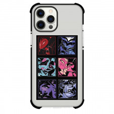 Helluva Boss Phone Case For iPhone Samsung Galaxy Pixel OnePlus Vivo Xiaomi Asus Sony Motorola Nokia - Helluva Boss Characters Portrait Art On Dark Background Sticker