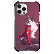 Helluva Boss Loona Phone Case For iPhone Samsung Galaxy Pixel OnePlus Vivo Xiaomi Asus Sony Motorola Nokia - Loona Sitting Back Illustration Art On Red Background