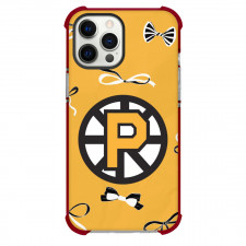 Providence Bruins Phone Case For iPhone Samsung Galaxy Pixel OnePlus Vivo Xiaomi Asus Sony Motorola Nokia - Logo Ribbon In Yellow Background
