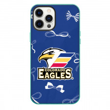 Colorado Eagles Phone Case For iPhone Samsung Galaxy Pixel OnePlus Vivo Xiaomi Asus Sony Motorola Nokia - Logo Ribbon In Blue Background