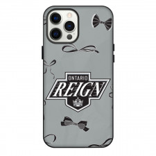 Ontario Reign Phone Case For iPhone Samsung Galaxy Pixel OnePlus Vivo Xiaomi Asus Sony Motorola Nokia - Logo Ribbon In Gray Background