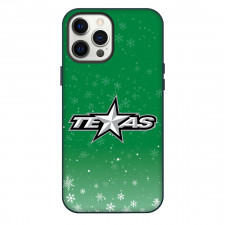 Texas Stars Phone Case For iPhone Samsung Galaxy Pixel OnePlus Vivo Xiaomi Asus Sony Motorola Nokia - Logo Snow Flakes In Green Background