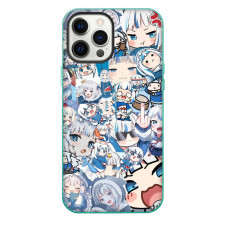 Hololive Gawr Gura Phone Case For iPhone Samsung Galaxy Pixel OnePlus Vivo Xiaomi Asus Sony Motorola Nokia - Gawr Gura Chibi Sticker Collage
