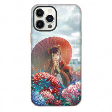 Though I Am An Inept Villainess Shu Keigetsu Phone Case For iPhone Samsung Galaxy Pixel OnePlus Vivo Xiaomi Asus Sony Motorola Nokia - Shu Keigetsu Raining Flowers Portrait