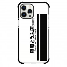 Initial D Phone Case For iPhone Samsung Galaxy Pixel OnePlus Vivo Xiaomi Asus Sony Motorola Nokia - Initial D Fujiwara Tofu Shop Pattern Black Text