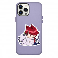 Welcome to Demon School Iruma Kun Case For iPhone Samsung Galaxy Pixel OnePlus Vivo Xiaomi Asus Sony Motorola Nokia - Opera Chibi Holding Kalego Sticker Art